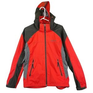 Lafuma Men's Full Zip Hooded Outdoor Jacket Men's S Red Gray Windbreaker